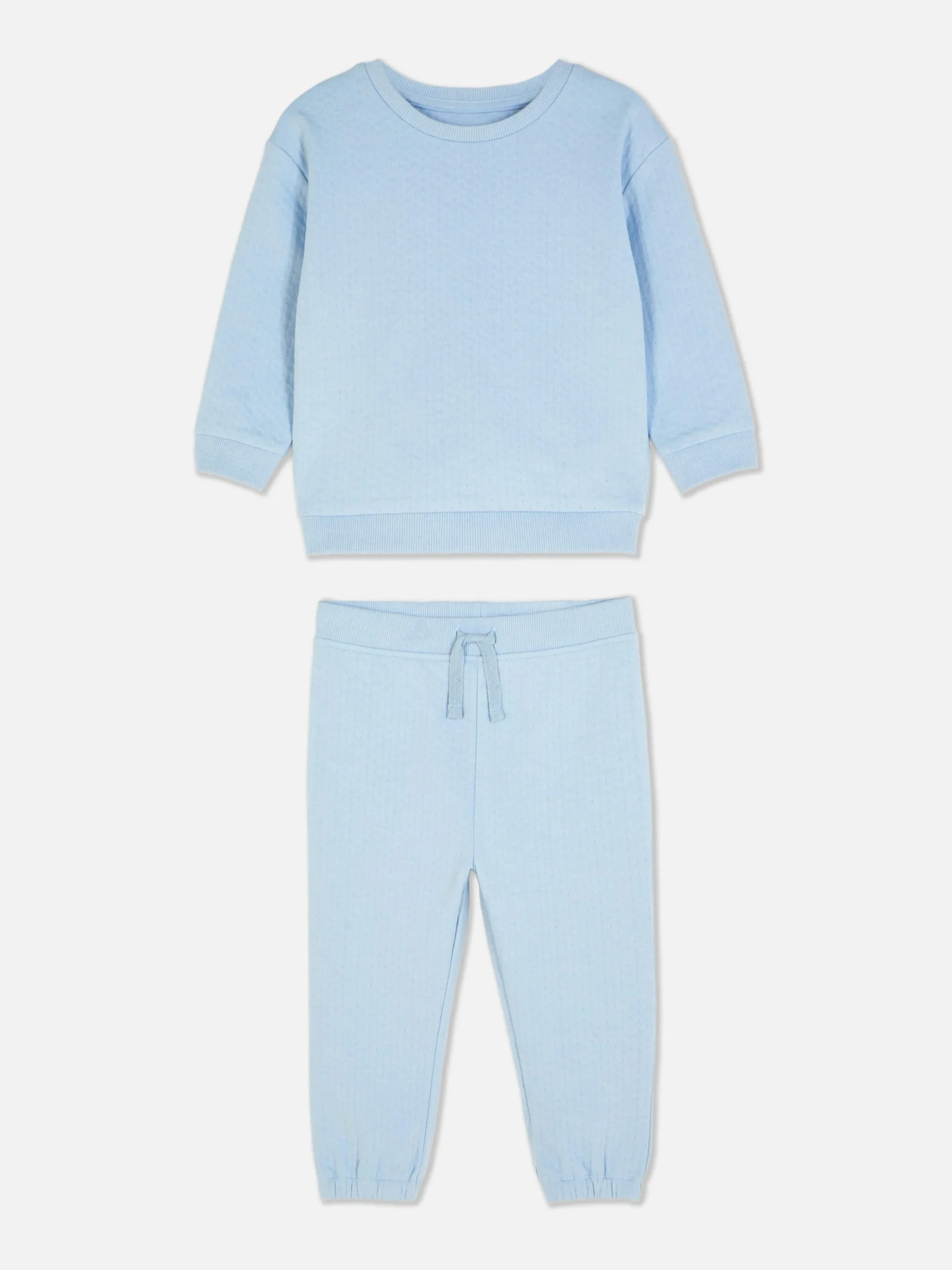 Set Aus Strukturiertem Sweatshirt Und Jogginghose