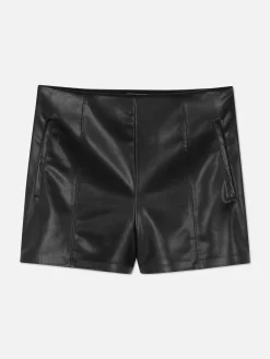Shorts Aus Kunstleder