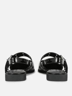 Slingback-Ballerinas Mit Schnalle