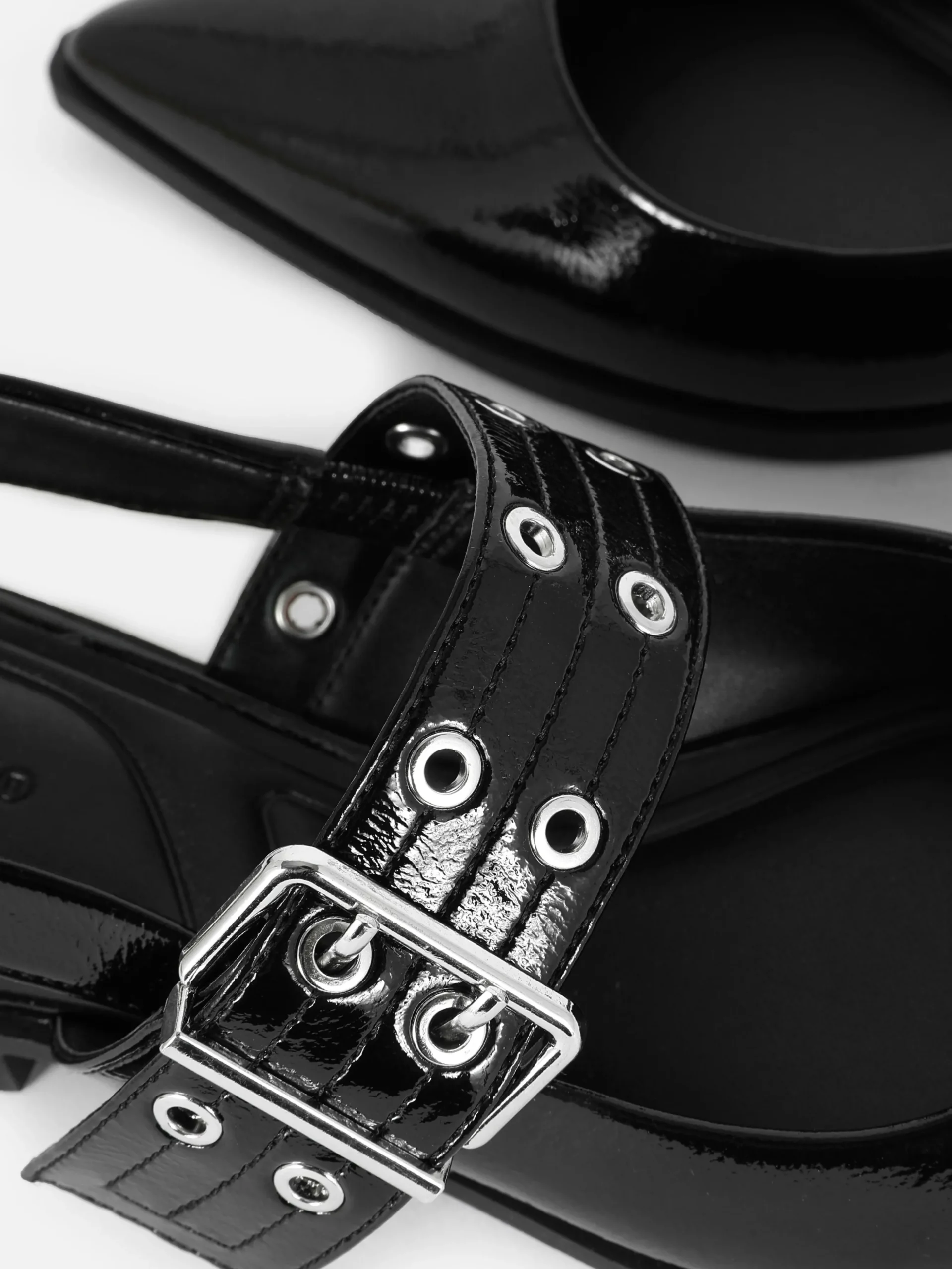 Slingback-Ballerinas Mit Schnalle