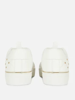 Sneaker Mit Strassnieten Und Dicker Sohle