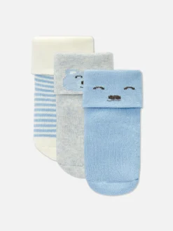 Socken Mit Bündchen, 3er-Pack