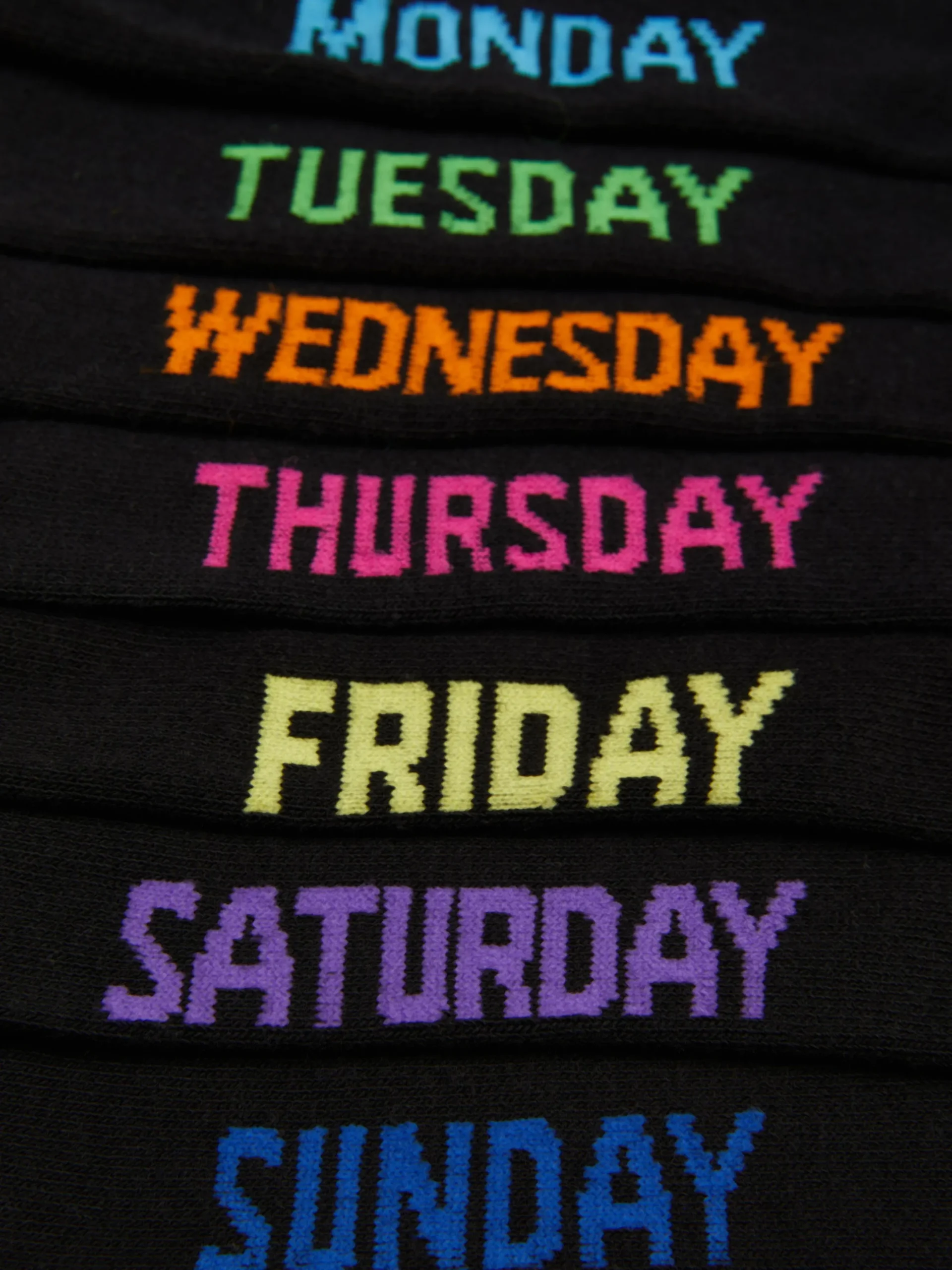 Socken Mit Wochentagen, 7er-Pack