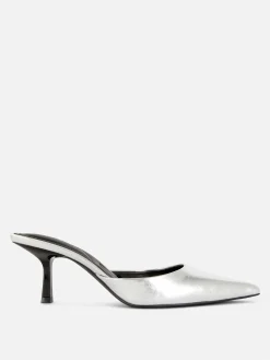 Spitze Mules Mit Absatz