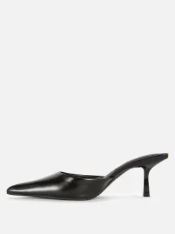 Spitze Mules Mit Kitten Heels