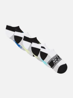 Sportliche Sneakersocken Mit Slogan, 5er-Pack