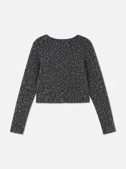 Sportliches Top Mit Leopardenmuster