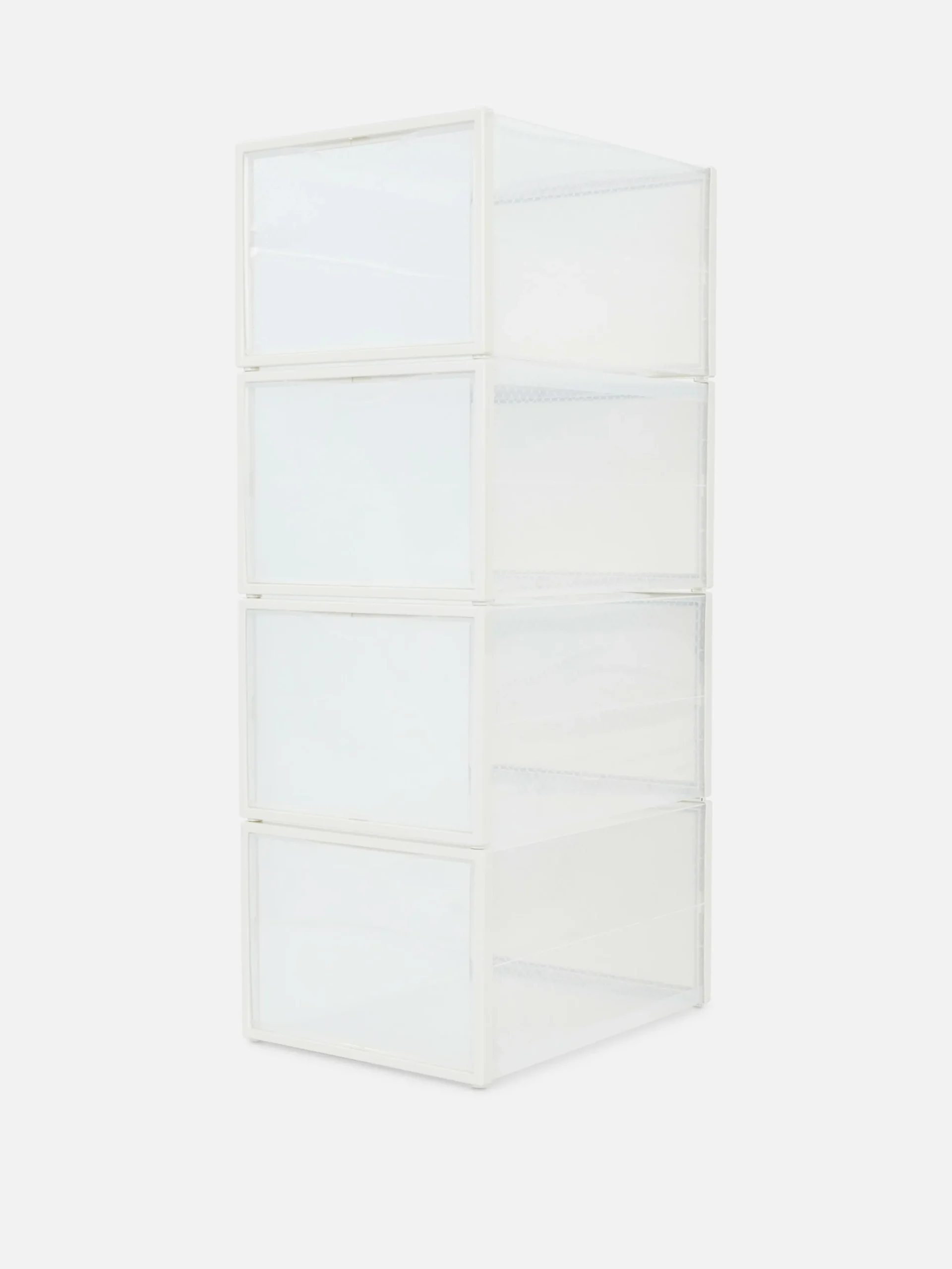 Stapelbare Schuhboxen, 4er-Pack