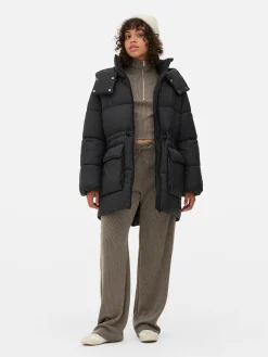 Steppmantel Mit Kapuze