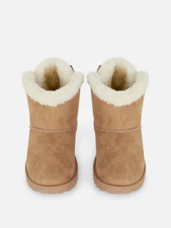 Stiefel Aus Kunstfell Mit Schleife