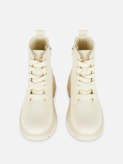 Stiefel Mit Dicker Sohle Und Seitenreißverschluss