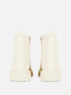 Stiefel Mit Dicker Sohle Und Seitenreißverschluss