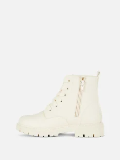 Stiefel Mit Dicker Sohle Und Seitenreißverschluss