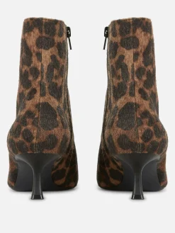 Stiefel Mit Leopardenmuster Und Kitten-Heel