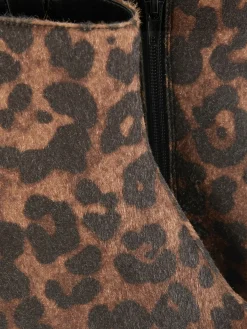 Stiefel Mit Leopardenmuster Und Kitten-Heel