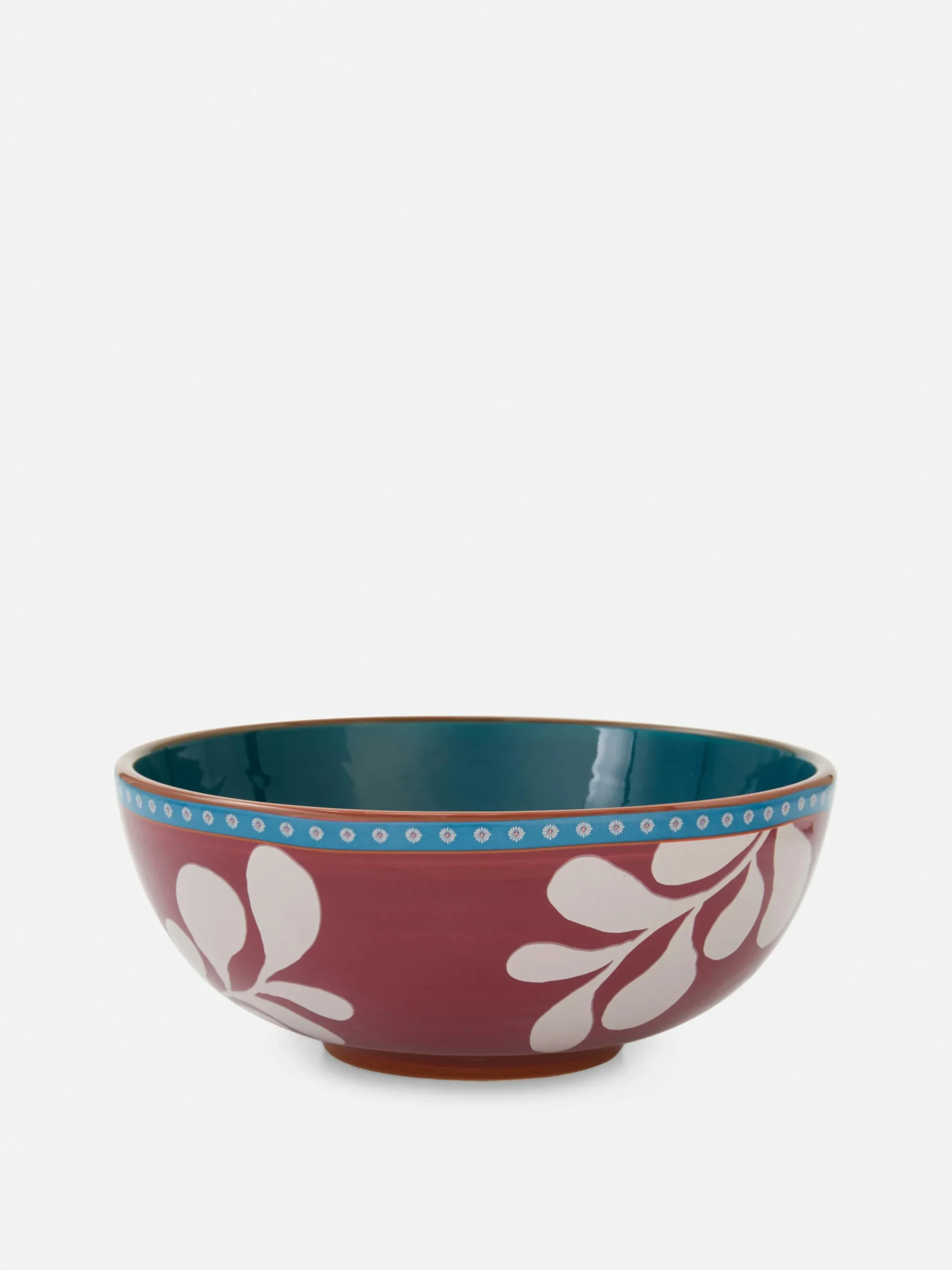 Stilisierte Müslischale Mit Blumenmuster