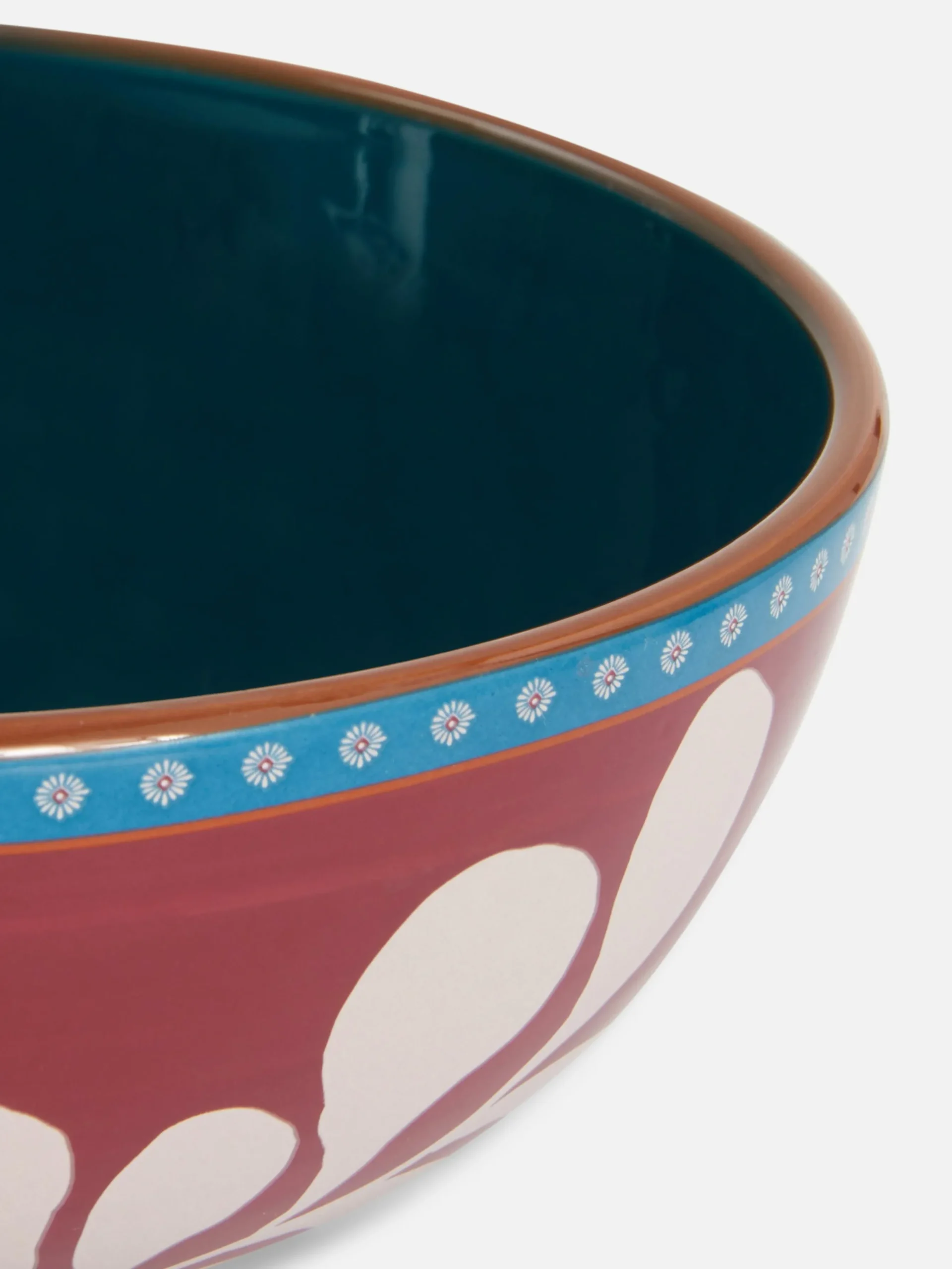 Stilisierte Müslischale Mit Blumenmuster