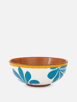 Stilisierte Müslischale Mit Blumenmuster