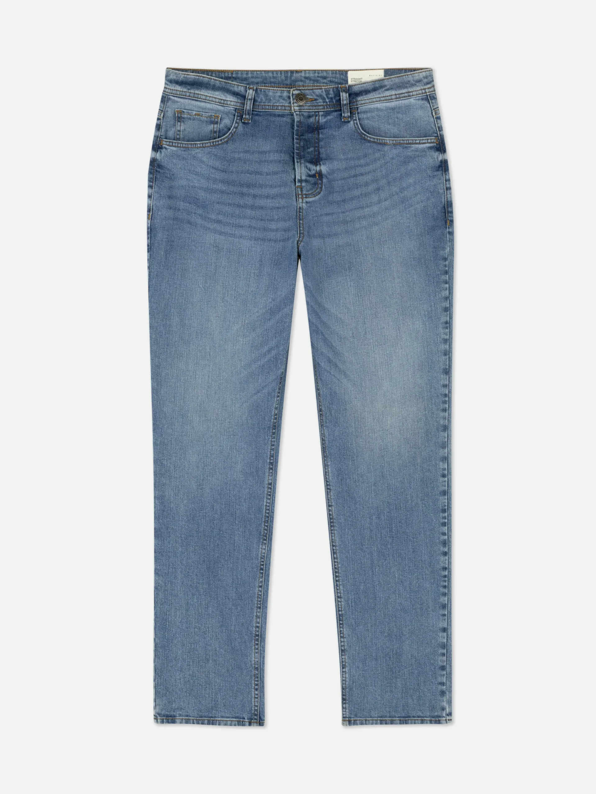 Stretch-Jeans Mit Geradem Bein