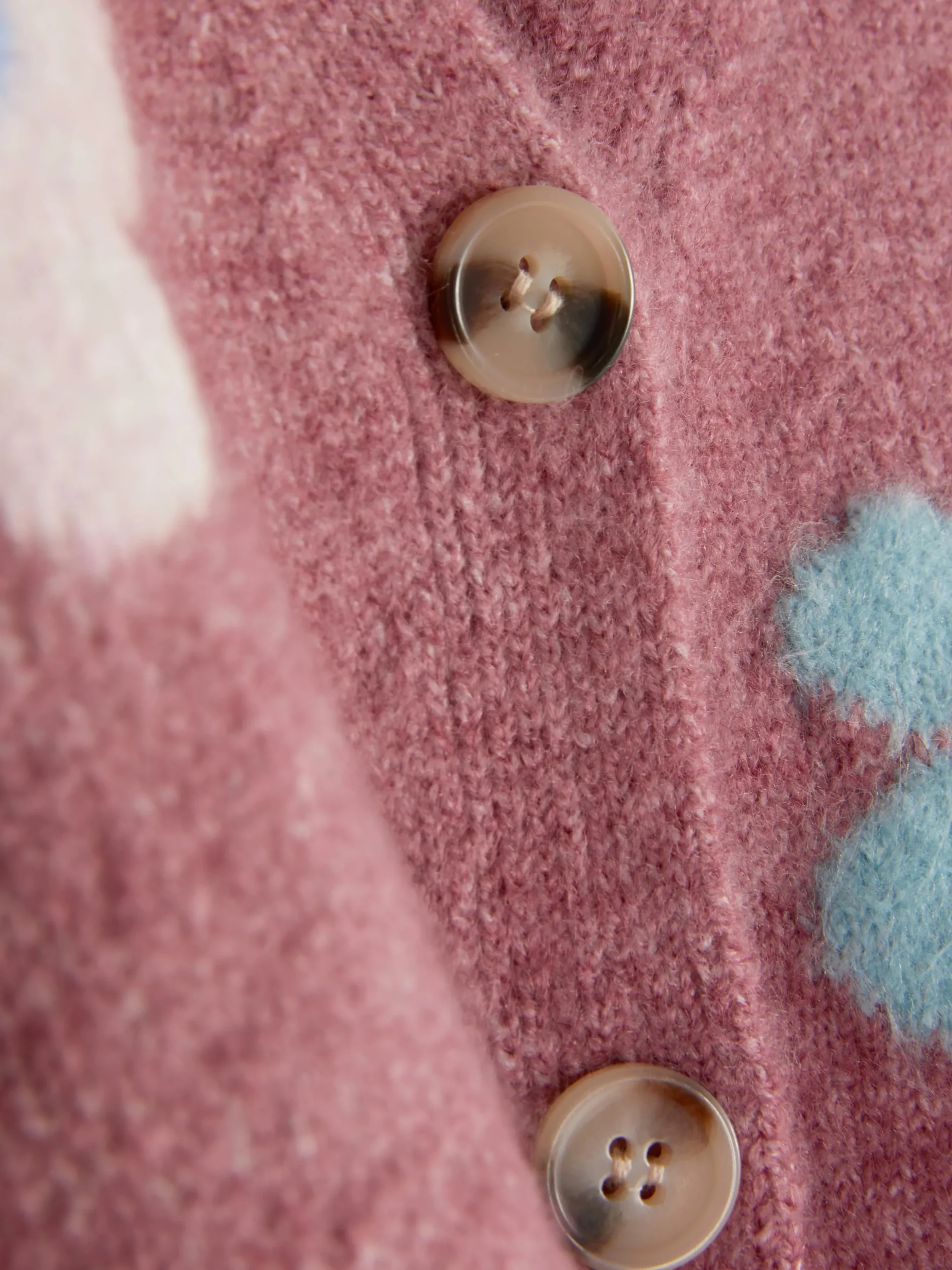 Strickcardigan Mit Blumenmuster