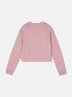 Strickcardigan Mit Rollsaum