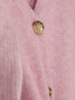 Strickcardigan Mit Rollsaum