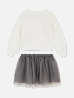 Strickcardigan Und Tutu Im Set