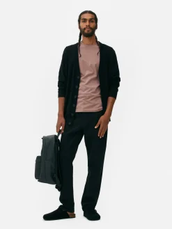 Strickjacke Mit Großen Knöpfen