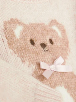 Strickpullover Mit Bärenmotiv