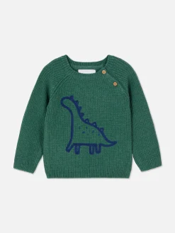 Strickpullover Mit Dinosaurier-Design