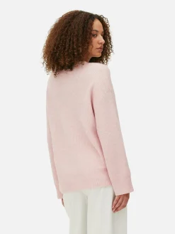 Strickpullover Mit Ärmelbündchen