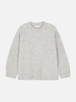 Strickpullover Mit Ärmelbündchen