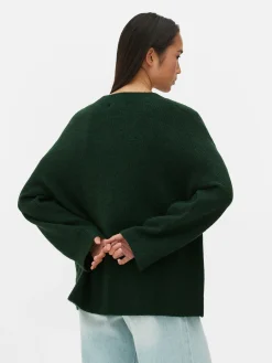 Strickpullover Mit Ärmelbündchen