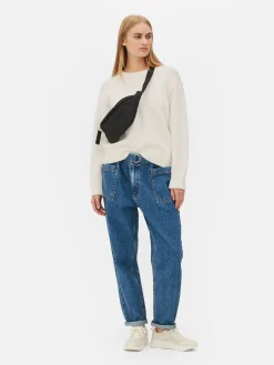 Strickpullover Mit Rundhalsausschnitt