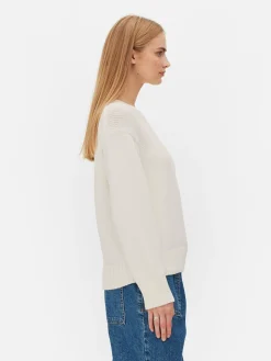 Strickpullover Mit Rundhalsausschnitt