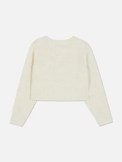 Strickpullover Mit Teddybärmotiv