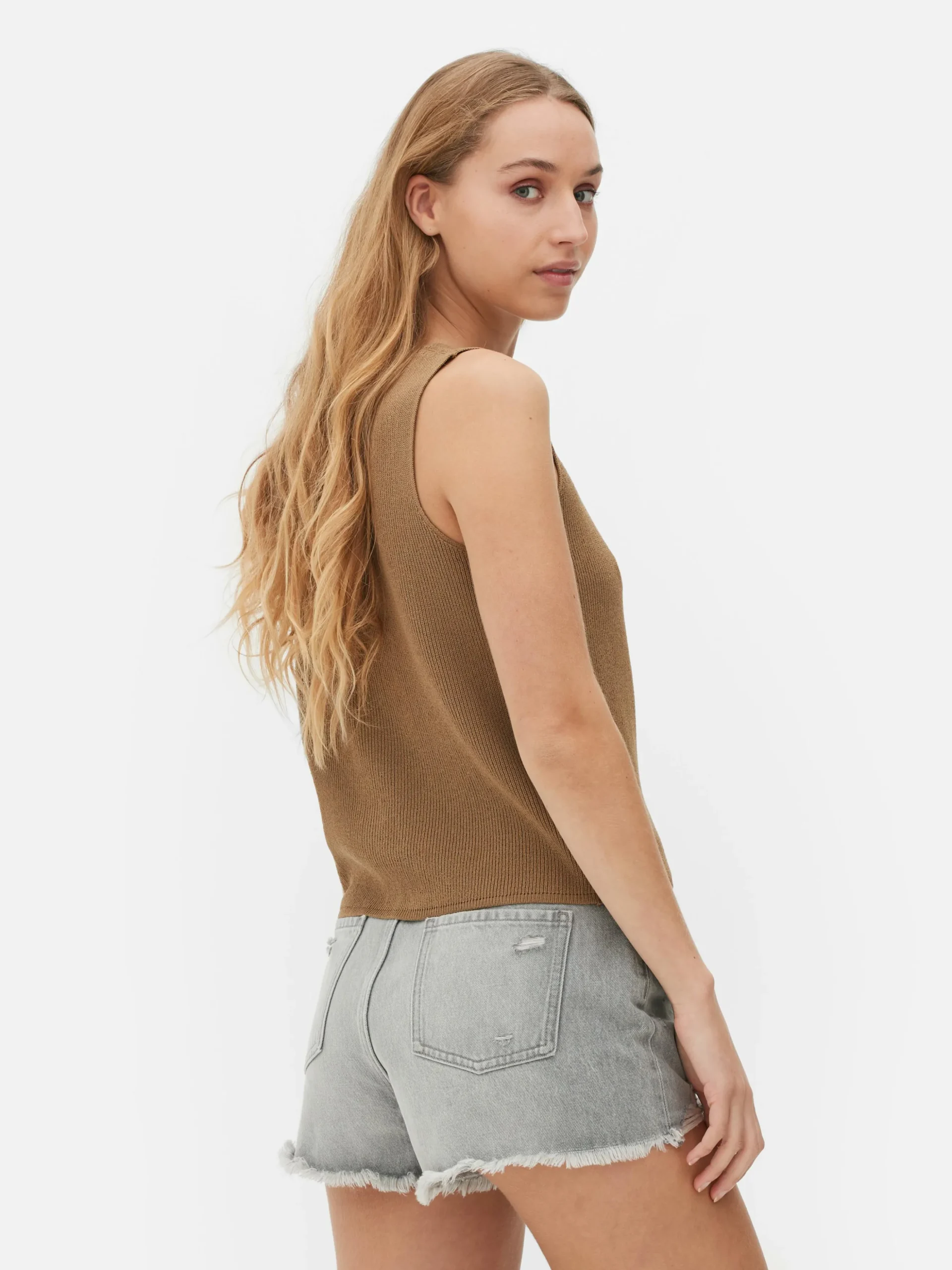 Strickweste Mit V-Ausschnitt