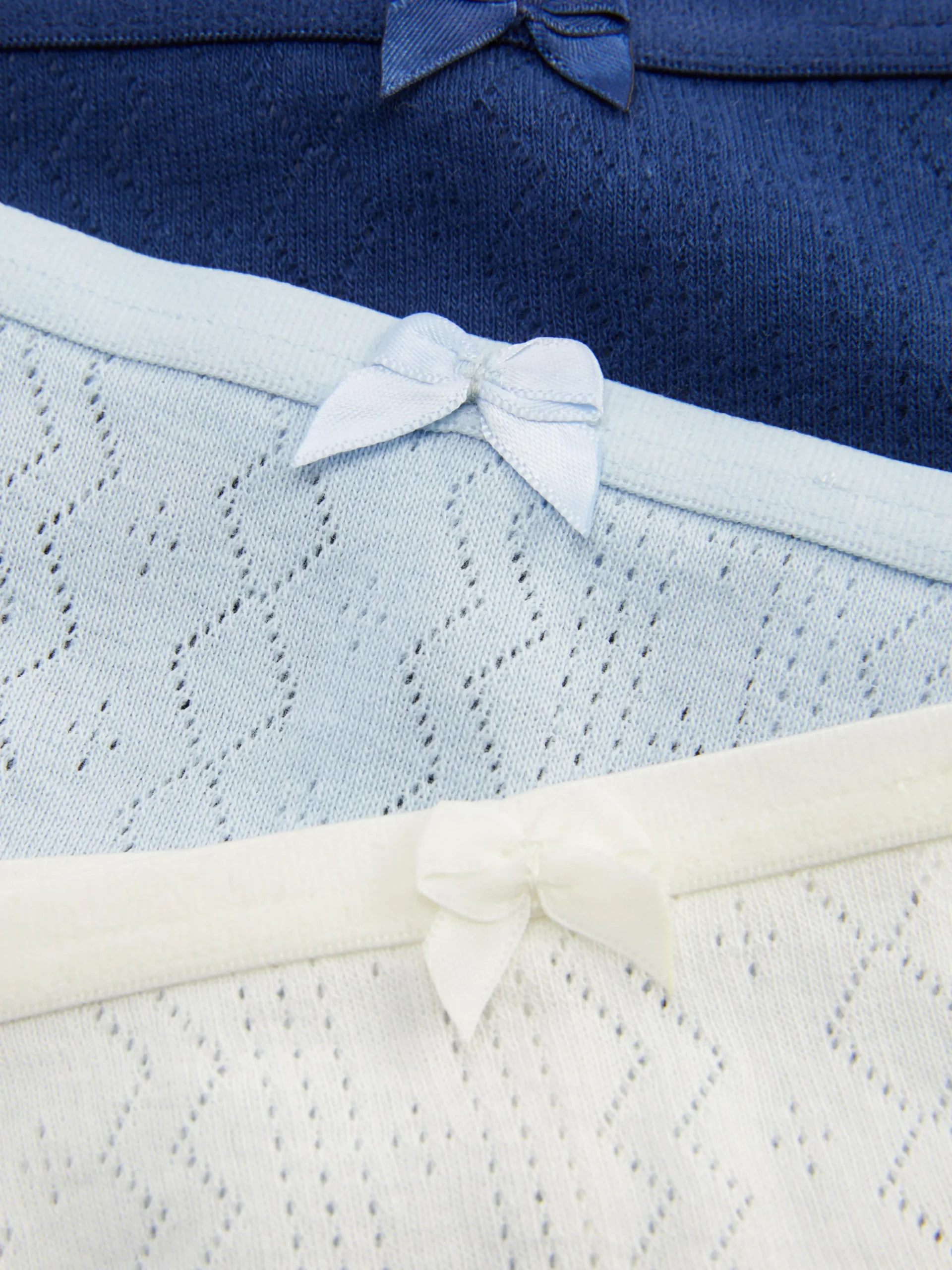 String-Tangas Mit Pointelle-Struktur, 3er-Pack