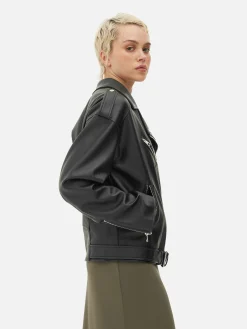 Strukturierte Bikerjacke