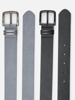 Strukturierte Gürtel, 2er-Pack