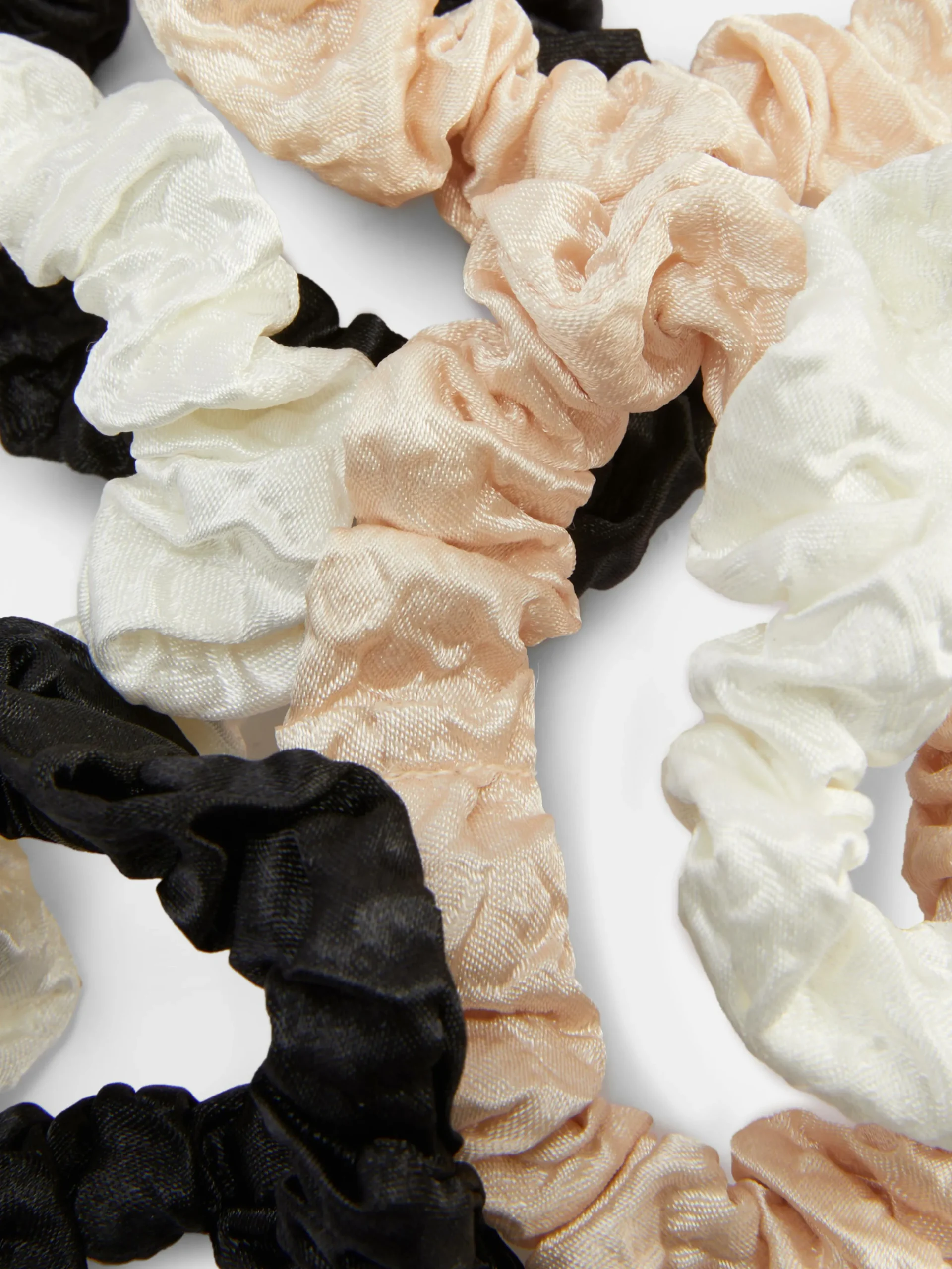 Strukturierte Mikro-Haargummis, 6er-Pack