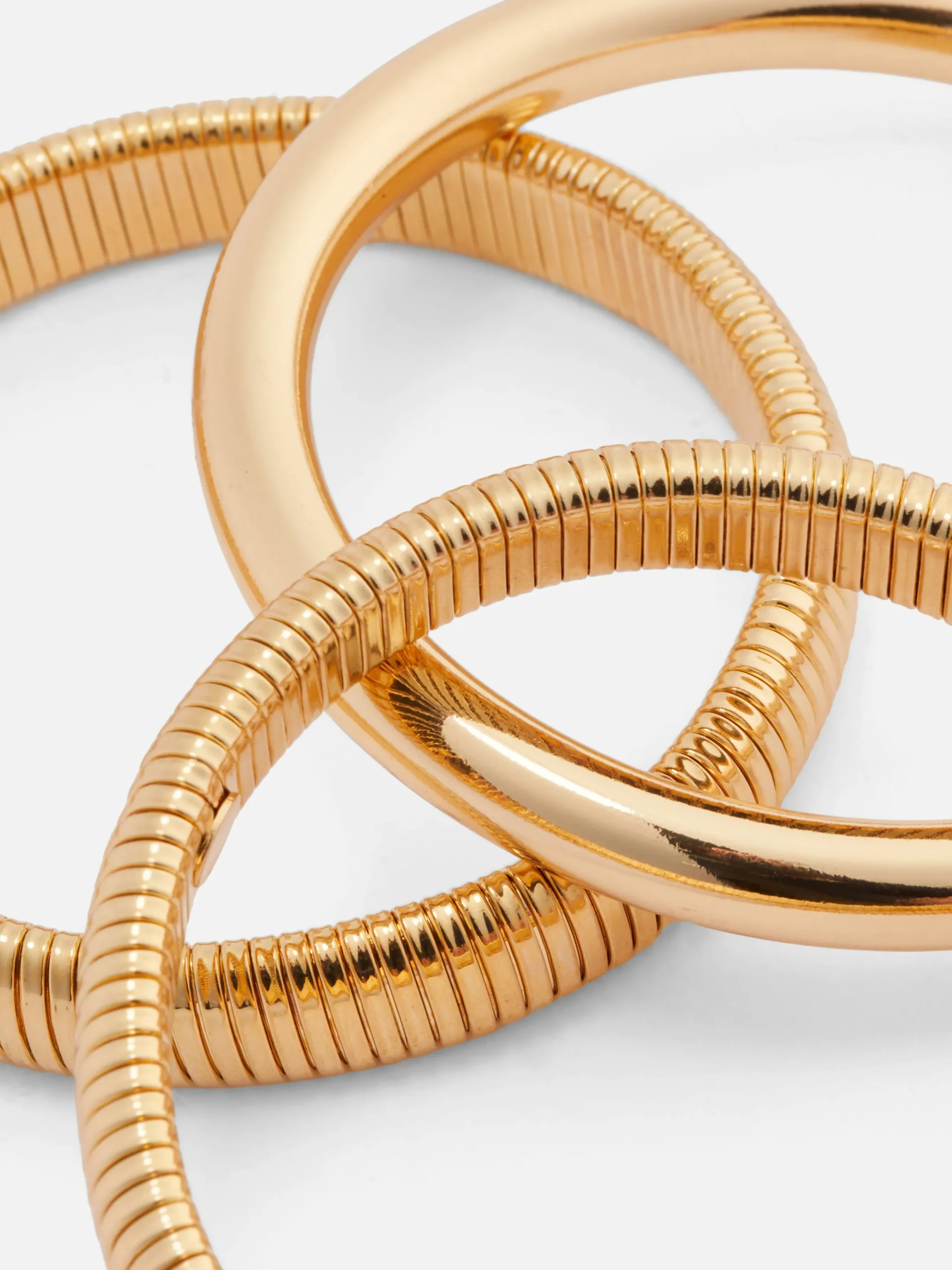 Strukturierte „Rita Ora“ Armreifen, 3er-Pack