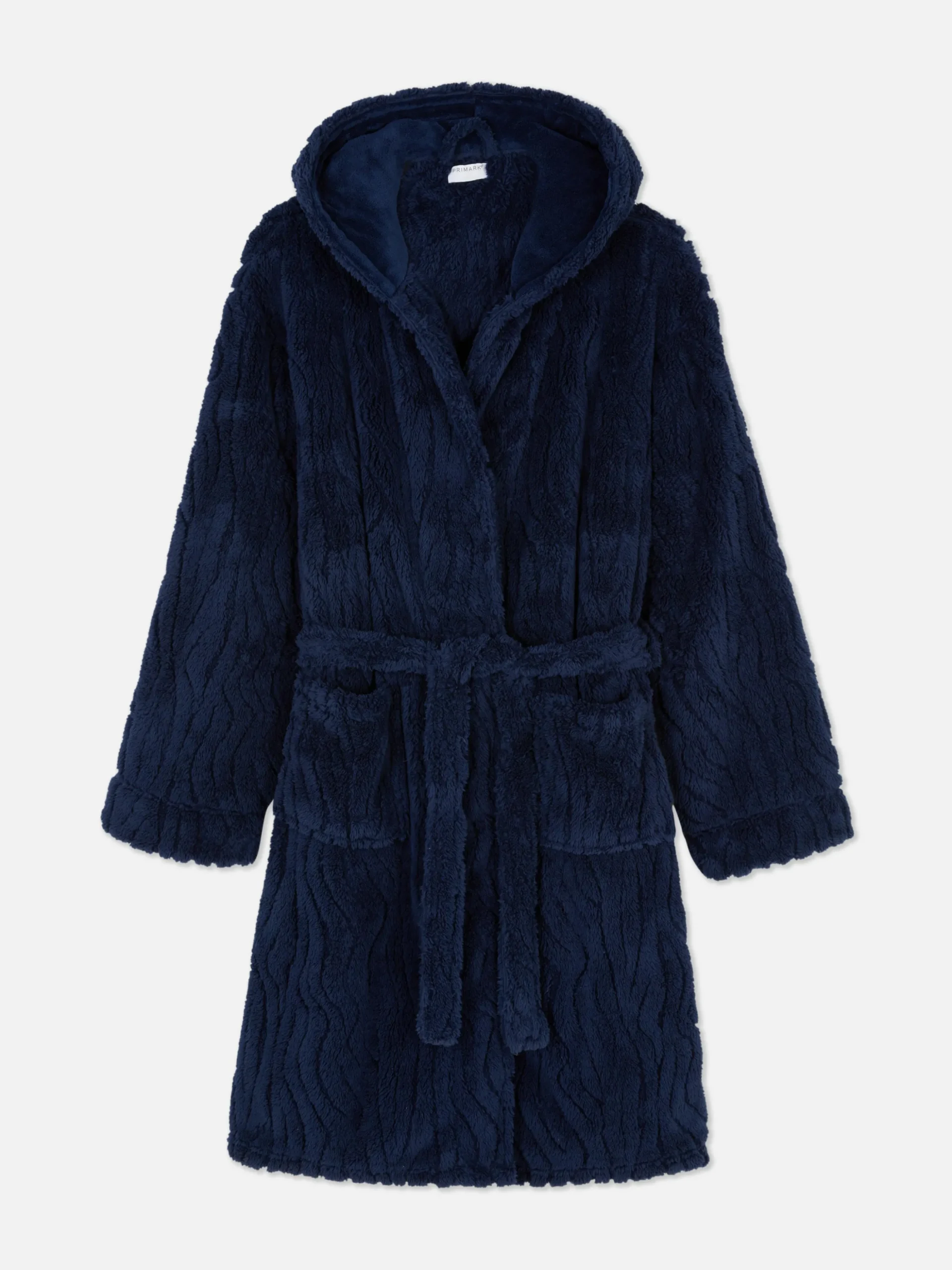 Strukturierter Fleece-Bademantel