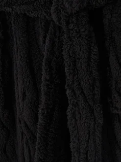 Strukturierter Fleece-Bademantel