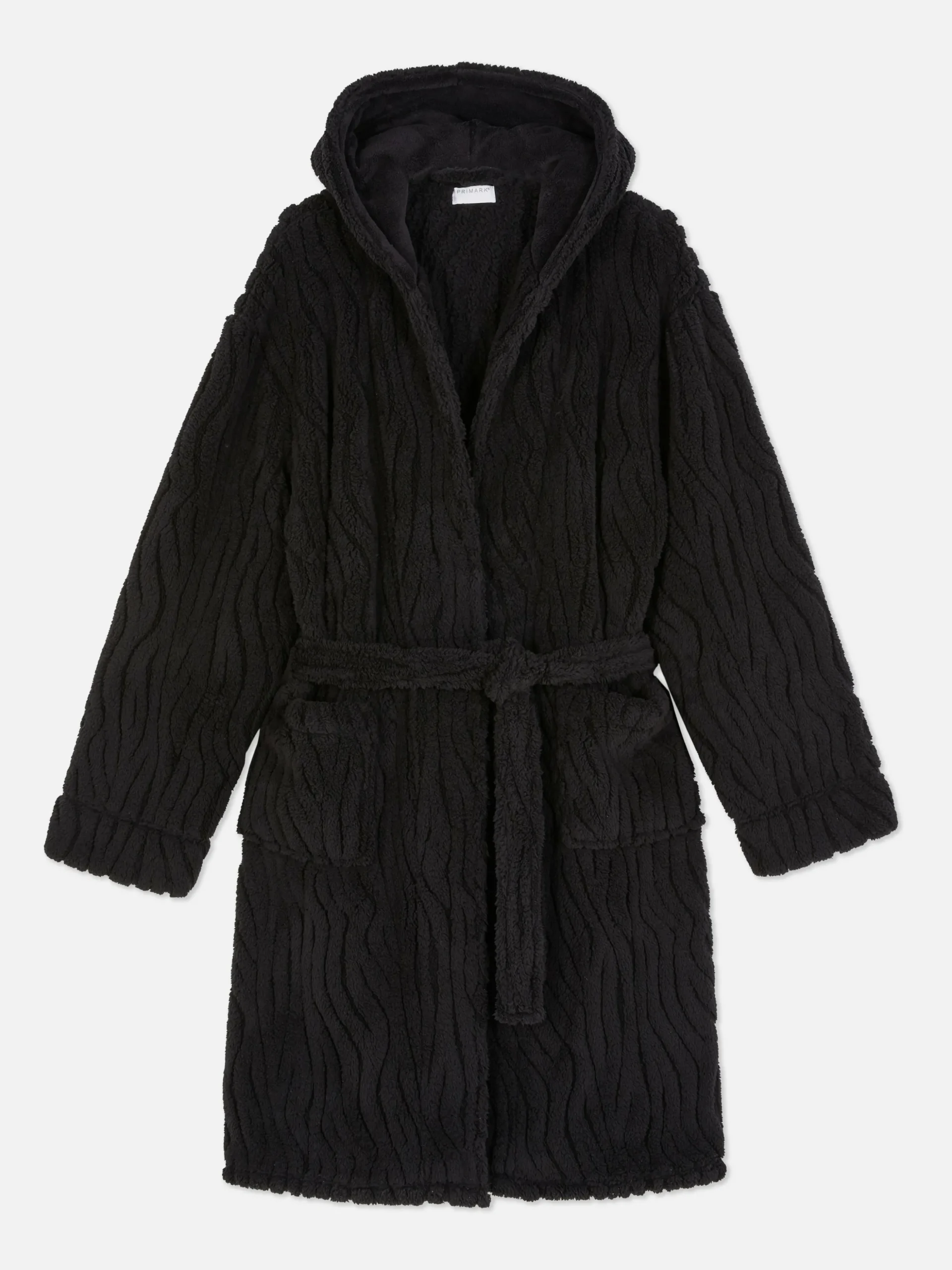 Strukturierter Fleece-Bademantel