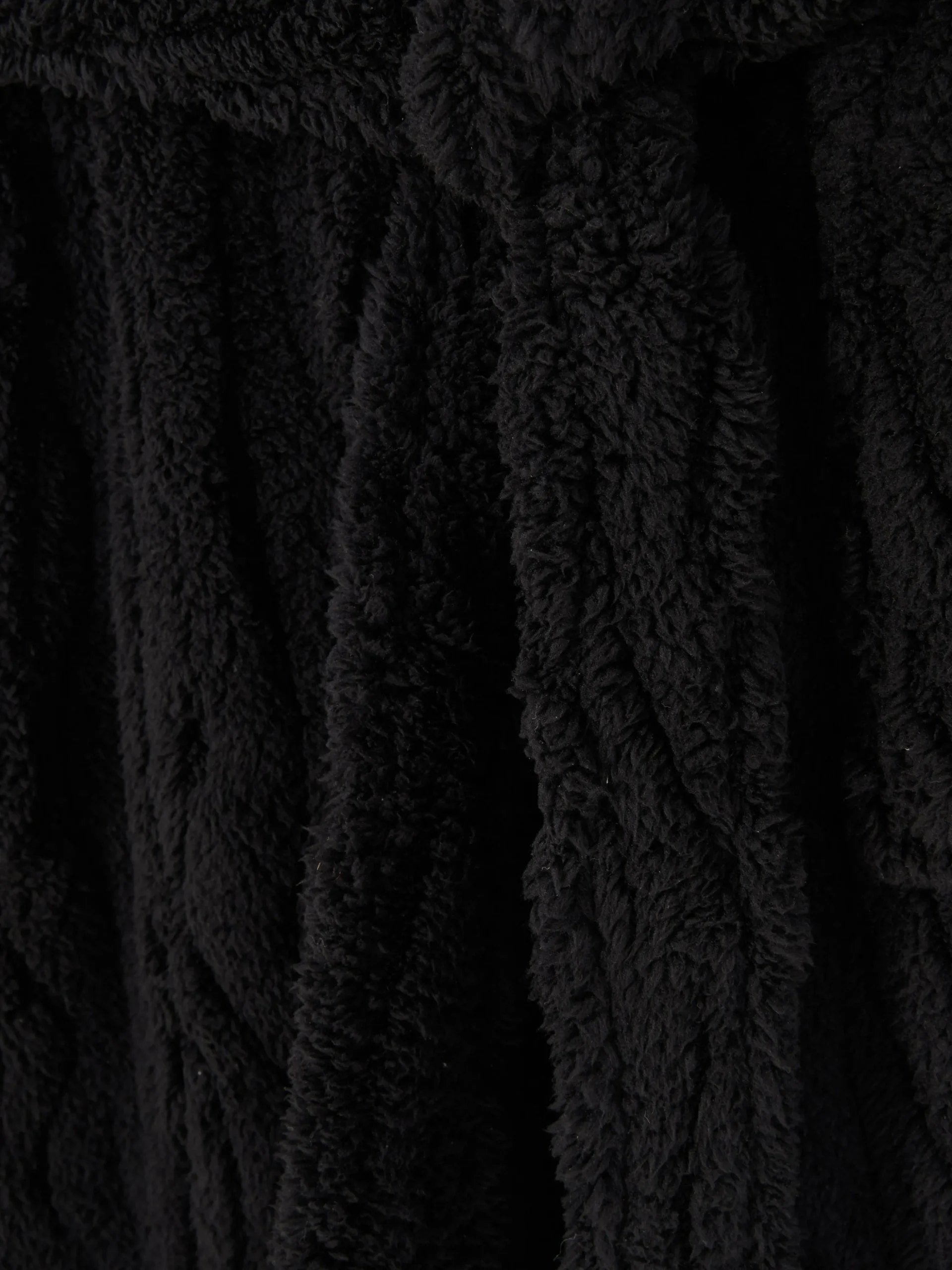 Strukturierter Fleece-Bademantel
