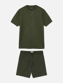 Strukturierter, Kurzer Schlafanzug