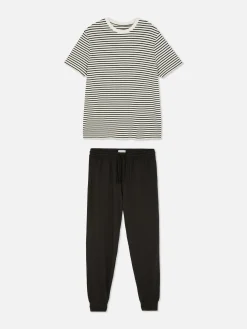 Strukturierter, Langer Schlafanzug