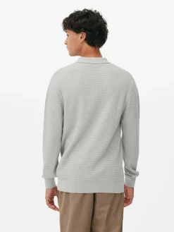Strukturierter Polopullover