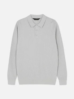 Strukturierter Polopullover